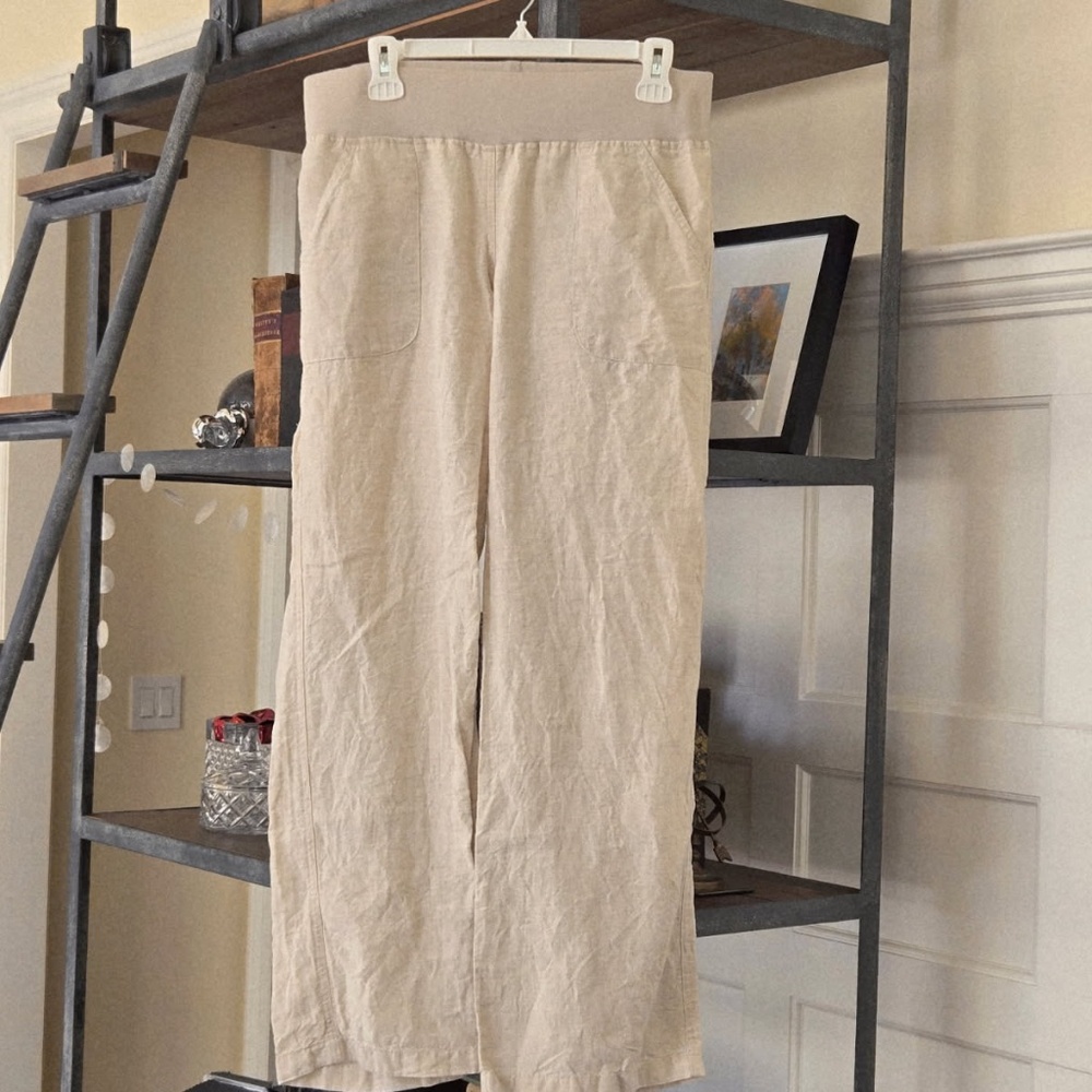 Allen Allen wide leg linen pants size M - Picture 3 of 10